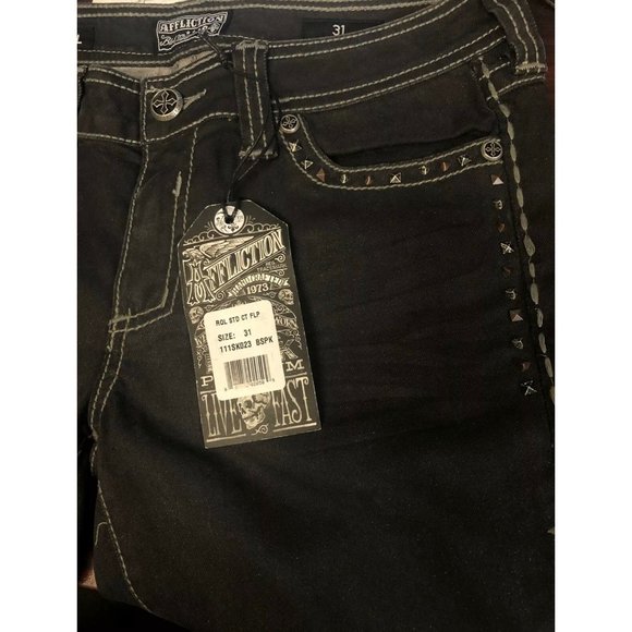 AFFLICTION Women's Denim Jeans RAQUEL STANDARD CT - Picture 6 of 9